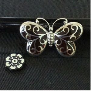 Murano Butterfly Brooch .925 Silver